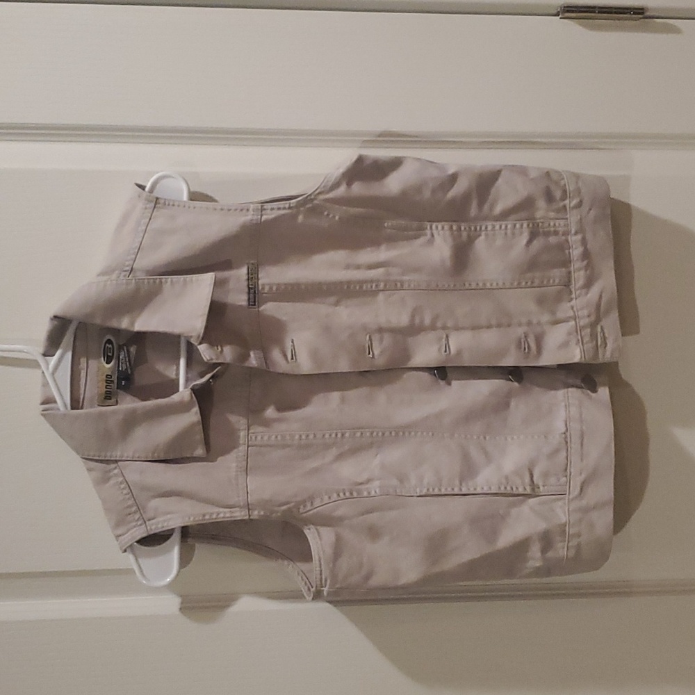 Vintage Bongo Original Khakis Vest Brown Khaki Outerwear Vest NEW size M 2000s